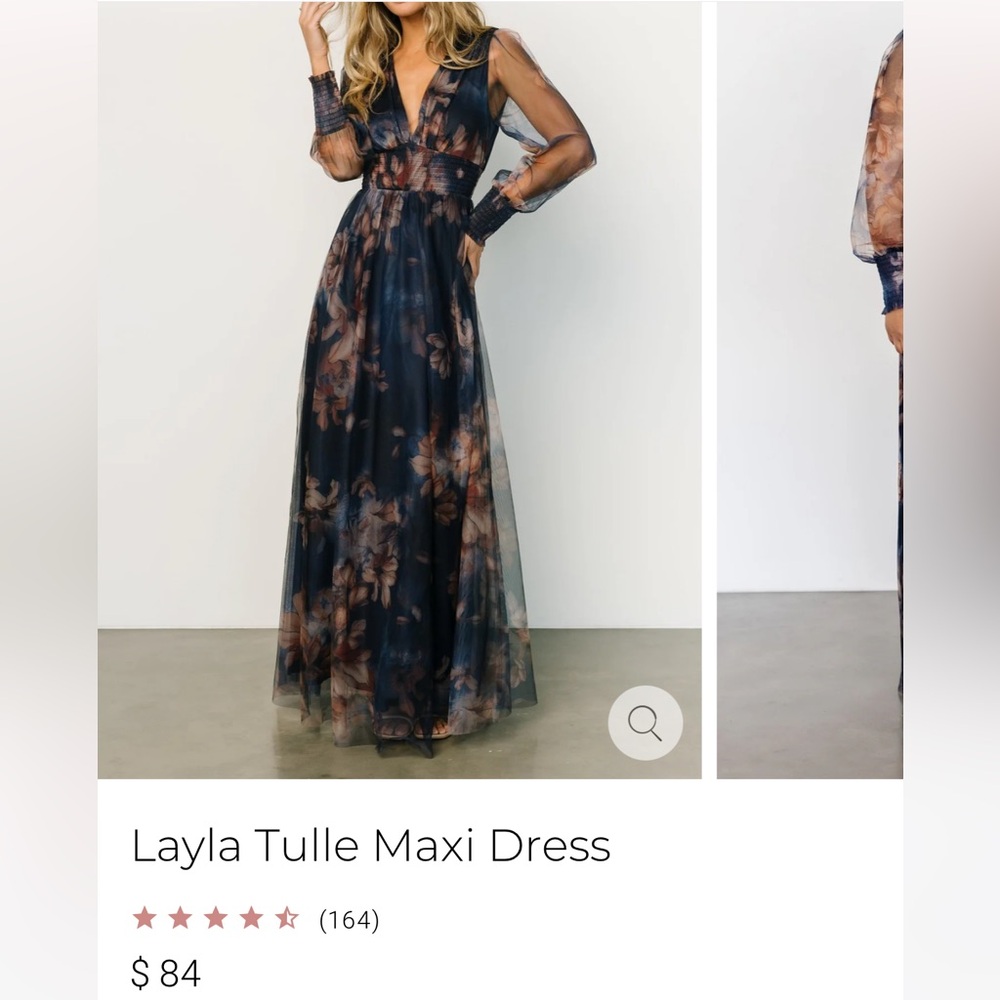 Baltic Born Layla Tulle Navy Blue Floral Dress